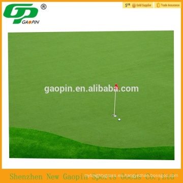 Alfombra verde de golf de alta calidad de césped artificial